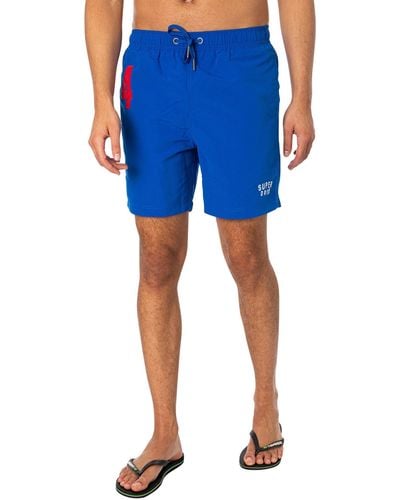 Superdry Vintage Polo 17 Swim Shorts - Blue