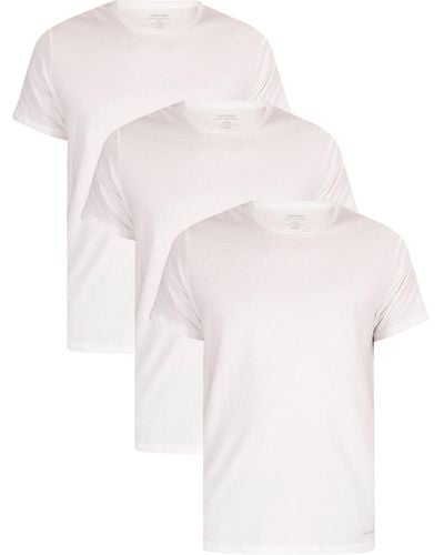 Calvin Klein 3 Pack Lounge Crew T-shirts - White