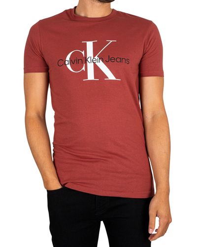 Calvin Klein Seasonal Monogram T-shirt - Red