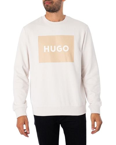 HUGO Duragol222 Graphic Sweatshirt - White
