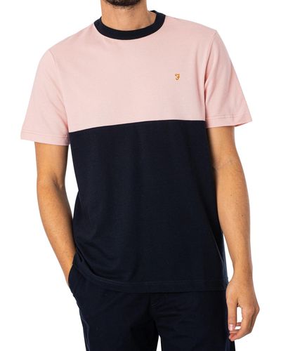 Farah Tony Color Block T-shirt - Blue