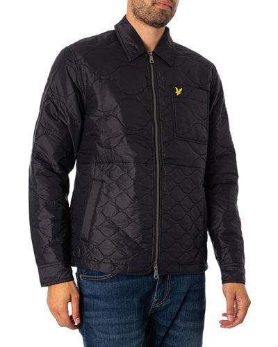 Lyle & Scott Quilted Overshirt - Blue