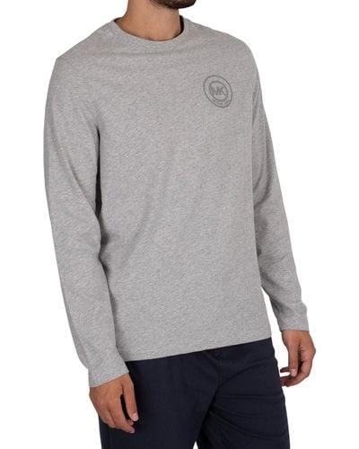 Michael Kors Lounge Peached Jersey Longsleeved T-shirt - Grey