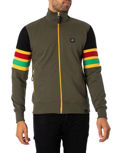 Trojan Marley Stripe Sleeve Track Jacket - Black