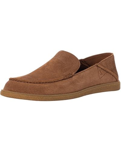 Clarks Clarkbay Step Suede Loafers - Brown
