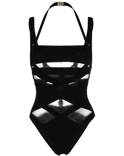 Agent Provocateur Fynlee Sheer-panelling Swimsuit - Black