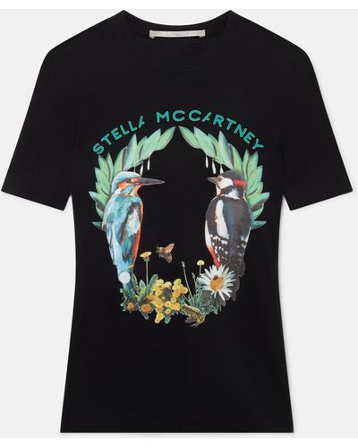Stella McCartney Bird Crest Print T-shirt - Black