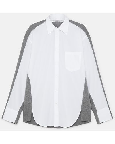 Stella McCartney Shirting Details Long Sleeve Jumper - White