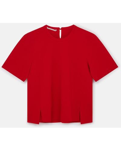 Stella McCartney Boxy Short Sleeve T-shirt - Red