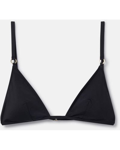 Stella McCartney String Triangle Bikini Top - Black