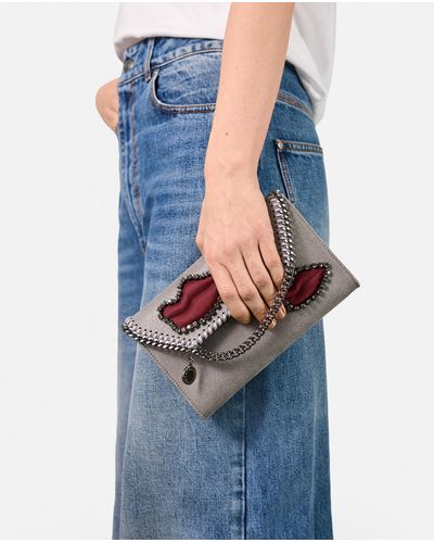 Stella McCartney Falabella Lips Wallet Crossbody Bag - Blue