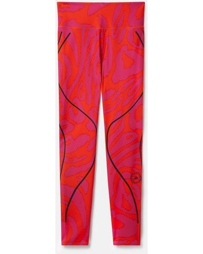 Stella McCartney Truepace Leopard Print Running Leggings - Red