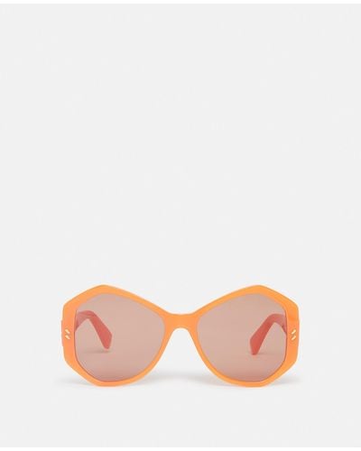 Stella McCartney Falabella Pin Hexagon Sunglasses, , Shiny Opaline - Pink