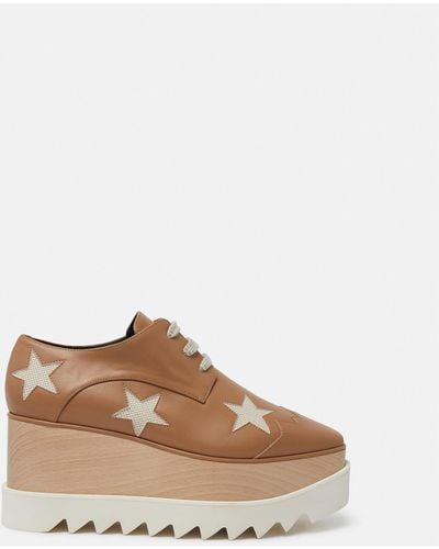 Stella McCartney Elyse Stars Platform Shoes - Brown