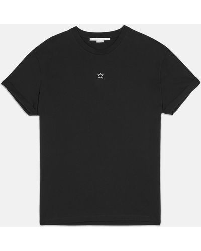 Stella McCartney Embroidered Mini Star T-shirt - Black