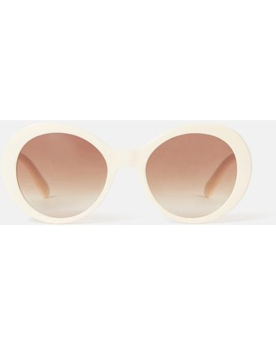 Stella McCartney Falabella Pin Round Sunglasses - White
