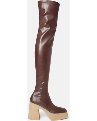 Stella McCartney Skyla Stretch Over-the-knee Boots - Brown
