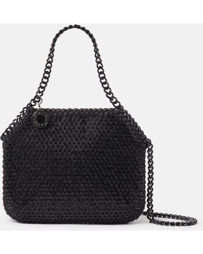 Stella McCartney Falabella Sequin Tiny Tote Bag - Black