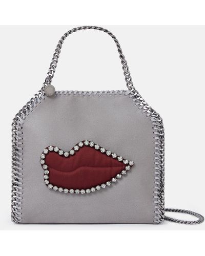 Stella McCartney Falabella Lips Mini Tote Bag - White