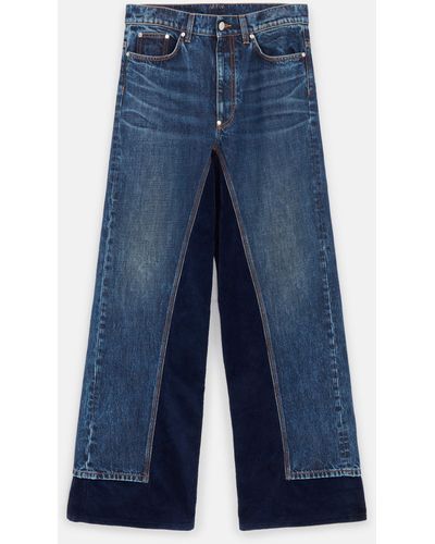 Stella McCartney Corduroy High-rise Straight Leg Jeans - Blue