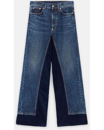 Stella McCartney Corduroy High-rise Straight Leg Jeans - Blue
