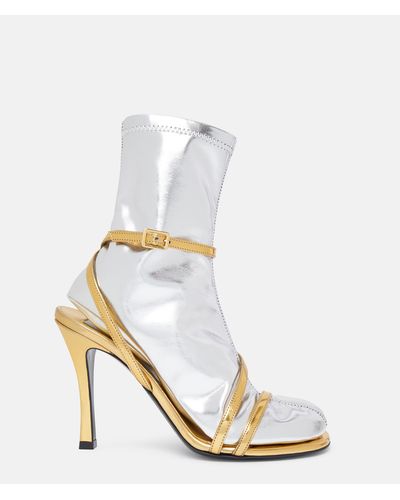 Stella McCartney Double-chromatic Sock-effect Heeled Boots - White