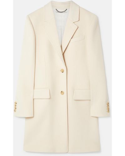 Stella McCartney Structured Single-breasted Coat - Natural