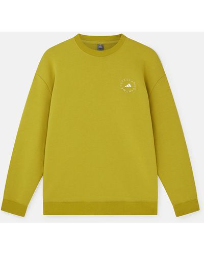 Stella McCartney Truecasuals Logo Longline Sweatshirt, , Pulse/Chalk Pearl - Yellow