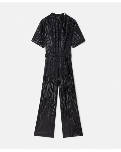 Stella McCartney Woodgrain Print Lurex Jumpsuit - Black