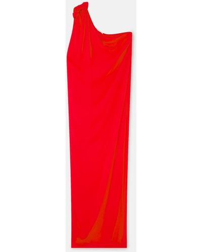 Stella McCartney One-shoulder Scarf Maxi Dress - Red