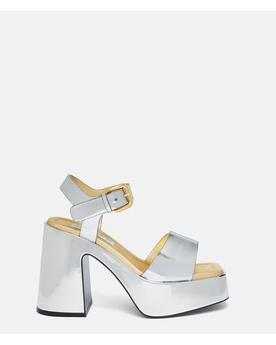 Stella McCartney Skyla Double-chromatic Mirrored Platform Sandals - White