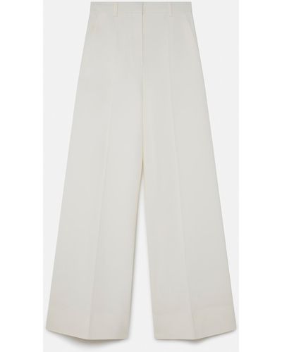 Stella McCartney : High-rise Wide-leg Wool Trousers - White