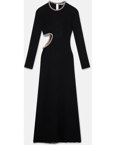 Stella McCartney Crystal Cut-out Evening Gown - Black