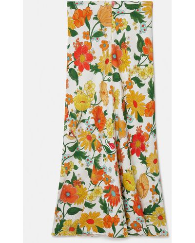 Stella McCartney Lady Garden Print Maxi Skirt - White