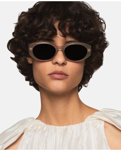 Stella McCartney Falabella Oval Sunglasses - Black