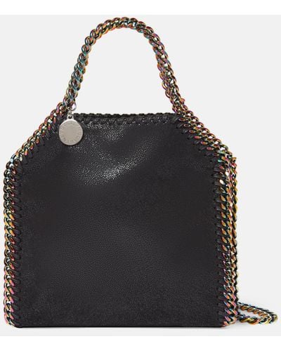 Stella McCartney Falabella Holographic Chain Tiny Tote Handbag Handbag - Black