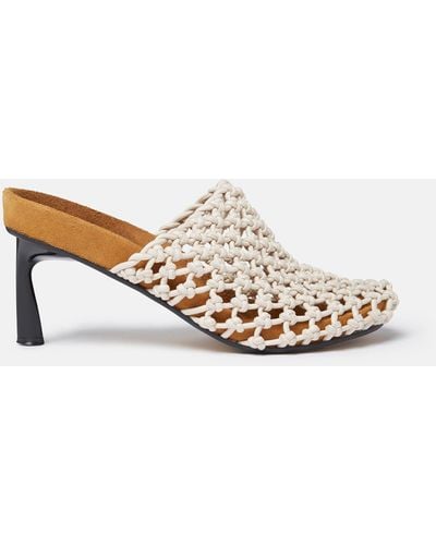 Stella McCartney Terra Recycled Knotted Net Mules - Natural