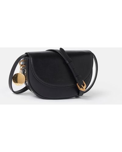 Stella McCartney Frayme Whipstitch Shoulder Bag - Black
