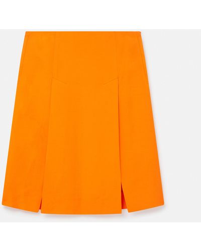 Stella McCartney Side Slit Tailored Skirt - Orange