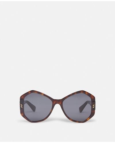Stella McCartney Falabella Pin Hexagon Sunglasses - Gray