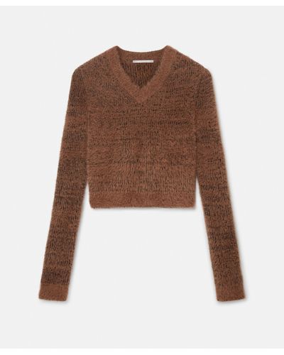 Stella McCartney Fluffy Knit Sweater - Brown