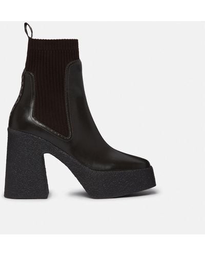 Stella McCartney Skyla Heeled Sock Boots, , Pitch - Black