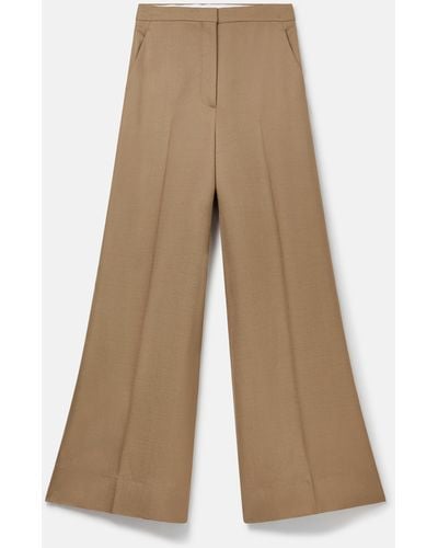Stella McCartney High-rise Wide-leg Pants - Natural