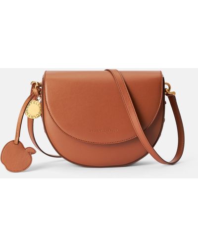 Stella McCartney Frayme Whipstitch Shoulder Bag - Brown