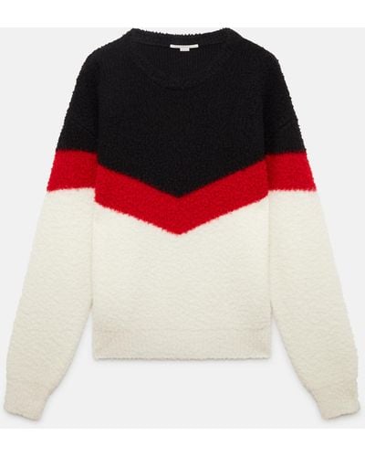 Stella McCartney Chevron Stripe Cape Sweater - Red