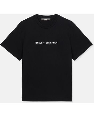 Stella McCartney Stella Iconics Logo Relaxed Fit T-shirt - Black