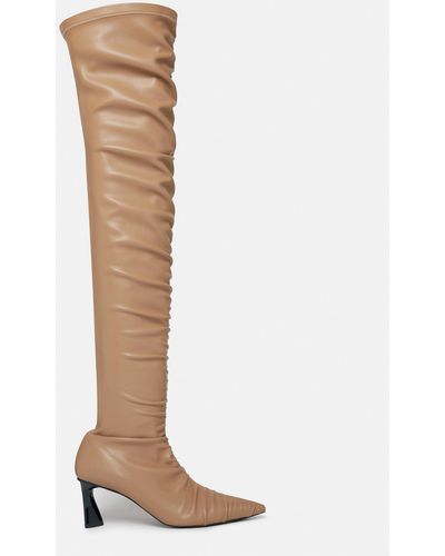 Stella McCartney Elsa Ruched Thigh-high Boots - White