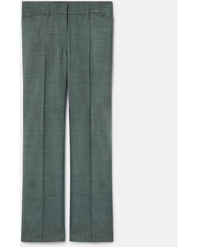 Stella McCartney Wool Mouline Tailored Pants - Green
