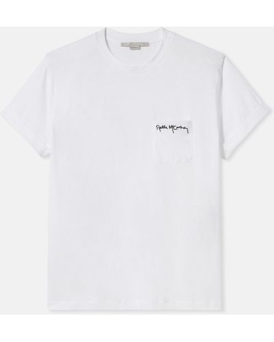 Stella McCartney Stella Logo Heart Embroidery T-Shirt - White