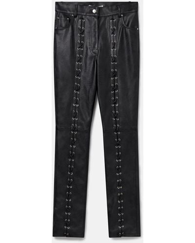 Stella McCartney High-rise Straight-leg Whipstitched Alter Mat Trousers - Grey